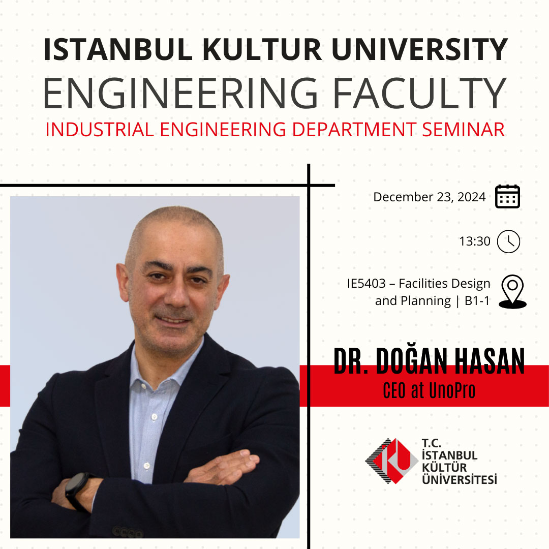 Endüstri Mühendisliği Bölüm Semineri: Dr. Doğan Hasan