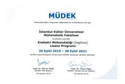 Endüstri Mühendisliği Bölümü MÜDEK Akreditasyonu Aldı