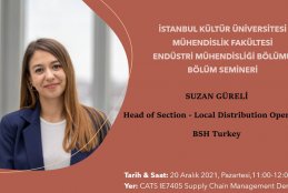 Endüstri Mühendisliği Bölüm Semineri - "BSH Turkey’deki Uygulamalar"