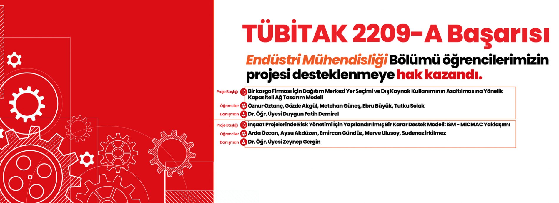 Öğrencilerimizin TÜBİTAK 2209-A Başarısı